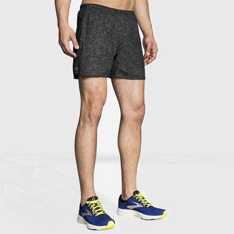 Brooks Men's Sherpa 5 Running Shorts Singapore - Grey (05298-TKJU)